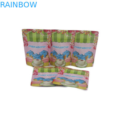 Bolso de empaquetado de Sugar Leaf Cookies Candy Gummies de la bolsa Ziplock plástica de encargo de Mini Glossy Foil 1G 1/8oz 1/4oz 1/2oz 1oz