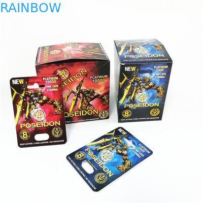 Píldora masculina por encargo de la ampolla del aumento que empaqueta la caja de tarjeta rosada del minino