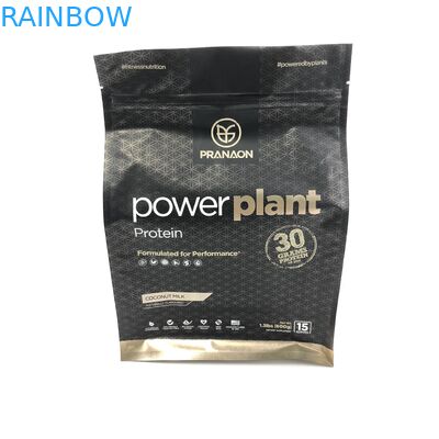 Bolsos de empaquetado del polvo de la proteína de la parte inferior plana 500g 1kg VMPET CMYK
