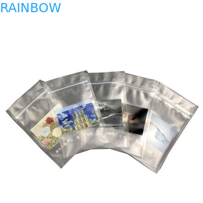 Bilaterales sellados pliegan el bolso de plástico transparente reciclable de empaquetado del bolso de la decoración de encargo al por mayor inferior de la bolsa