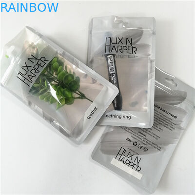 Los bolsos planos impresos aduana del holograma plástico con la cremallera para componen el empaquetado de la pluma de la herramienta