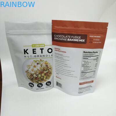 La cerradura laminada de impresión ULTRAVIOLETA de la cremallera de la bolsa del papel de aluminio se levanta el bolso para el empaquetado del foo del granola de la nuez