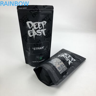 Matt Black Aluminum Foil impreso de encargo 250g 1kg 12oz con el Ziplock se coloca encima de bolsa con el bolso claro de la ventana
