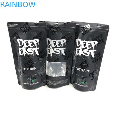 Matt Black Aluminum Foil impreso de encargo 250g 1kg 12oz con el Ziplock se coloca encima de bolsa con el bolso claro de la ventana