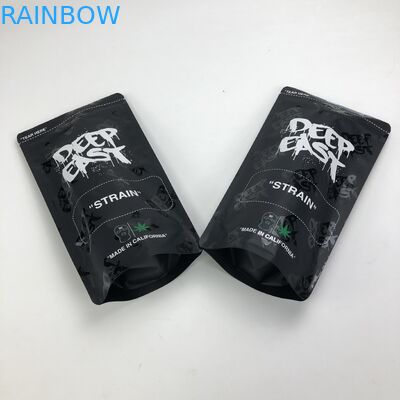 Matt Black Aluminum Foil impreso de encargo 250g 1kg 12oz con el Ziplock se coloca encima de bolsa con el bolso claro de la ventana