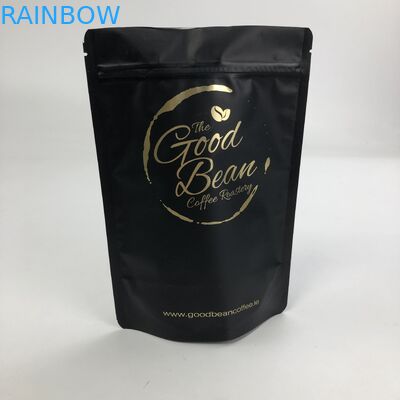 Matt Black Aluminum Foil impreso de encargo 250g 1kg con la bolsa Ziplock se levanta el café Bean Bag Packaging