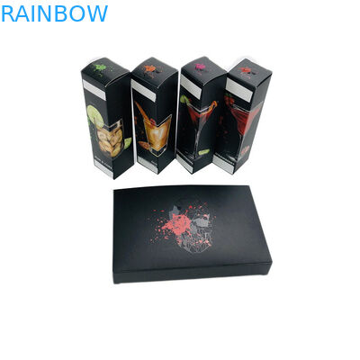 Caja negra de Matte Uv Printing Custom Paper para el empaquetado del aceite del perfume/CBD
