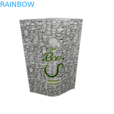 La aduana brillante 500g del final se coloca encima del bolso de la cremallera de la bolsa para el empaquetado del café/de la galleta