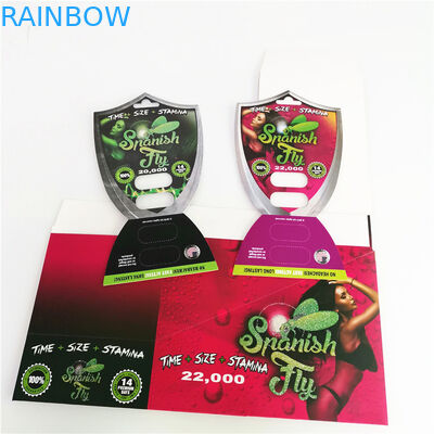 Píldoras femeninas del reforzador que empaquetan la tarjeta rosada de la ampolla de Cat Black Mamba Burro Paper del gatito para la botella de la cápsula del oro