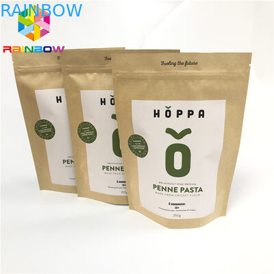 El Ziplock de papel de Brown Kraft CMYK VMPET se levanta la bolsa
