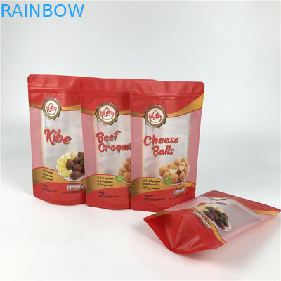 GMOPP plásticos VMPET se levantan el bolso de la cremallera con la ventana clara