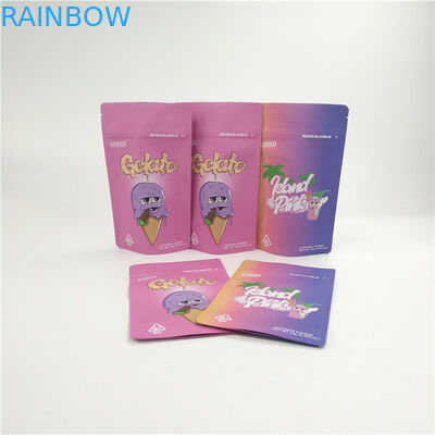 El olor modificado para requisitos particulares de la suave al tacto impermeabiliza 3.5g 7g se coloca encima de los bolsos para el niño Doypack resistente de las galletas del cáñamo del cáñamo