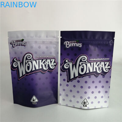 La mala hierba modificada para requisitos particulares de la nuez de la galleta 3.5g se coloca encima del bolso plástico 7g 18g 24g del caramelo de la bolsa de la cremallera