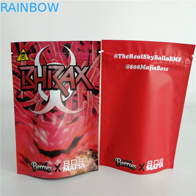 La mala hierba modificada para requisitos particulares de la nuez de la galleta 3.5g se coloca encima del bolso plástico 7g 18g 24g del caramelo de la bolsa de la cremallera