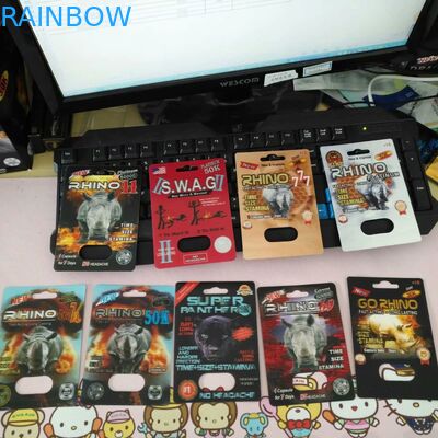 Gravnre que imprime la tarjeta plástica de la píldora de la ampolla del RINOCERONTE 3D con las balas