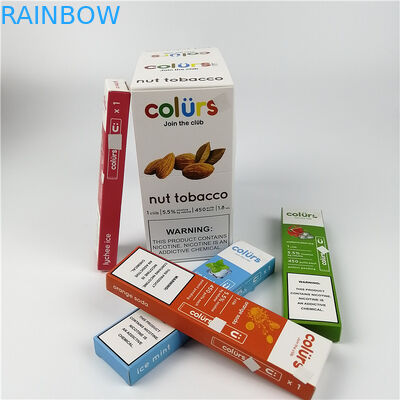 Vape encierra la tarjeta de papel del holograma de Cmyk ampolla el sellado caliente de las cajas