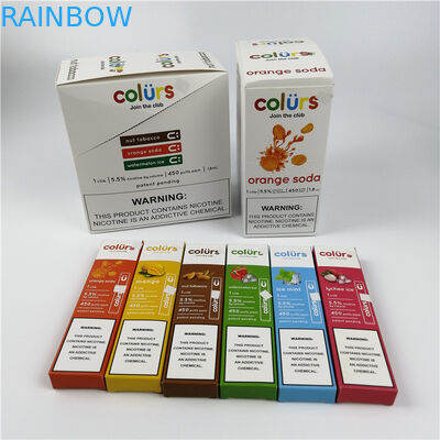 Vape encierra la tarjeta de papel del holograma de Cmyk ampolla el sellado caliente de las cajas