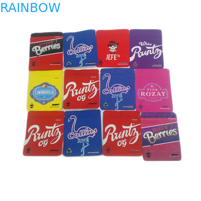 El bolso a prueba de niños comestible de empaquetado de Mylar de las galletas 3.5g de la bolsa de Cannabies de MOQ 500pcs de la suave al tacto de la prueba baja del olor modificó para requisitos particulares