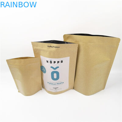 bolso de papel de la cremallera del polvo CYMK VMPET Kraft del café de 100g 250g