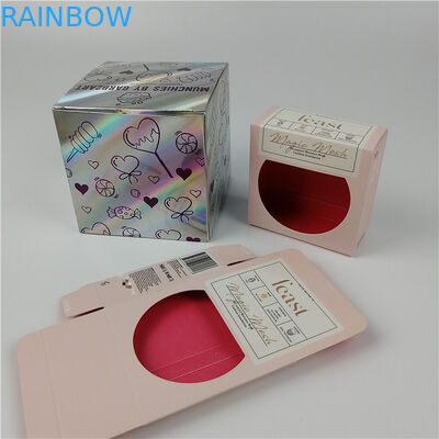 Caja de papel olográfica Matt Lamination de la ventana del color claro de Pantone