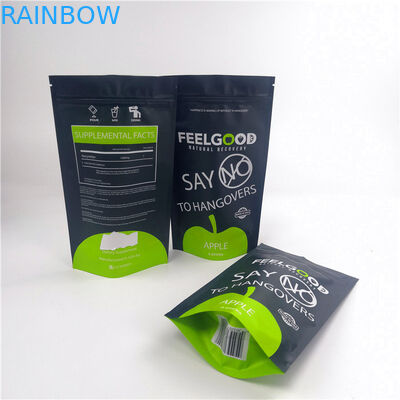 Logotipo modificado para requisitos particulares bolsas permanente de la cremallera de Mylar 110mic de la comida de bocados