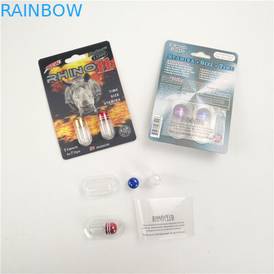 Tarjeta de acabado brillante del embalaje 3D del rinoceronte 7 los 9x12cm del aumento