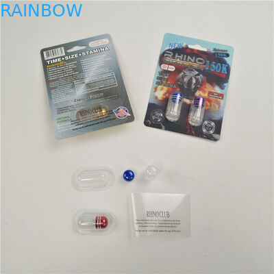 Tarjeta de acabado brillante del embalaje 3D del rinoceronte 7 los 9x12cm del aumento