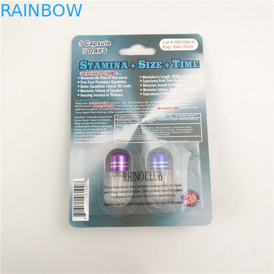 Tarjeta de acabado brillante del embalaje 3D del rinoceronte 7 los 9x12cm del aumento