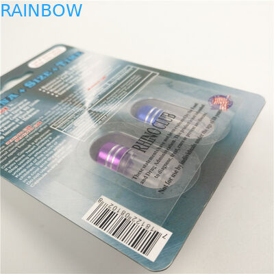 Tarjeta de acabado brillante del embalaje 3D del rinoceronte 7 los 9x12cm del aumento