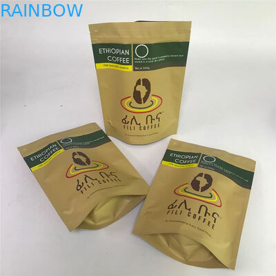 Bolsos del papel de aluminio de Matte Finished MOPP VMPET para los granos de café