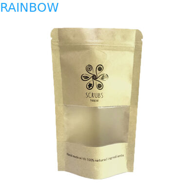 Los bolsos de empaquetado del café del papel de Kraft se colocan encima de los bolsos para el empaquetado del café