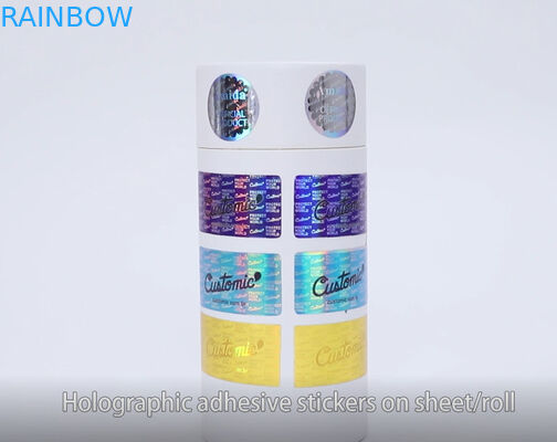 Etiquetas adhesivas CYMK ULTRAVIOLETA de la etiqueta engomada decorativa olográfica 60mic