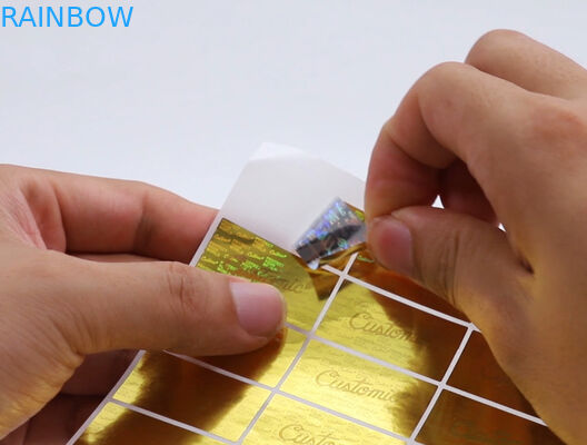 Etiquetas adhesivas CYMK ULTRAVIOLETA de la etiqueta engomada decorativa olográfica 60mic