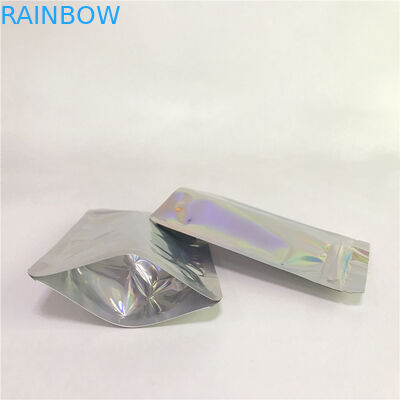 Digitaces que imprimen el frente claro y los bolsos olográficos traseros olográficos para el empaquetado cosmético