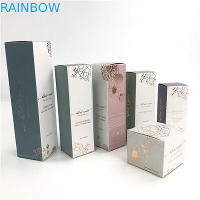 La cara de sellado caliente cosmética de la caja de papel de la cartulina blanca bate el empaquetado