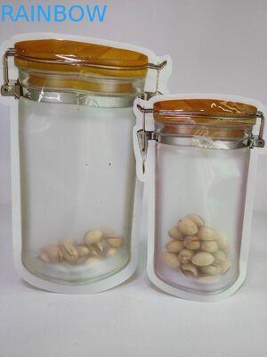 La forma especial empaqueta bolsos brillantes del soporte para arriba con las bolsas de plástico de la cremallera para el empaquetado de las nueces