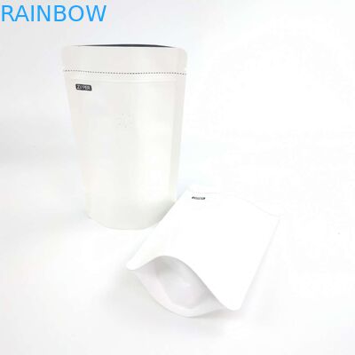 Aduana del OEM 1/8 onza Logo Size Resealable Aluminum Foil blanco 120 micrones de Kraft de soporte del papel encima de bolsas de empaquetado