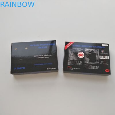 La aduana imprimió la caja de empaquetado de la tarjeta del papel de la píldora blanca de la atención sanitaria