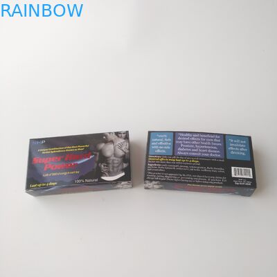 La aduana imprimió la caja de empaquetado de la tarjeta del papel de la píldora blanca de la atención sanitaria