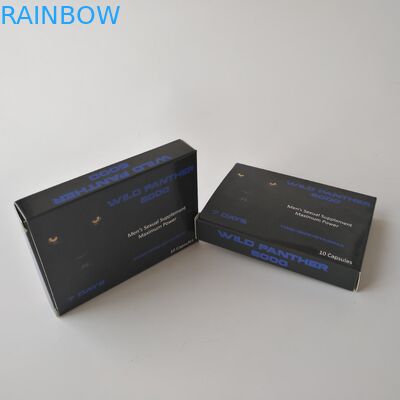 La aduana imprimió la caja de empaquetado de la tarjeta del papel de la píldora blanca de la atención sanitaria