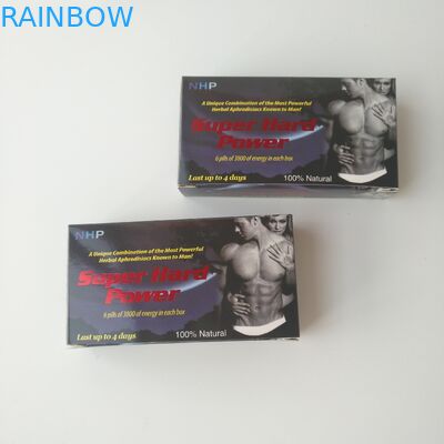 La aduana imprimió la caja de empaquetado de la tarjeta del papel de la píldora blanca de la atención sanitaria