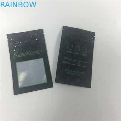 La impresión ULTRAVIOLETA KUSH PE previene a niños de bolsos de apertura del tabaco con la ventana