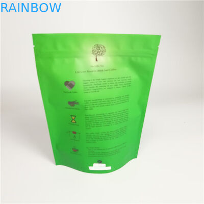 Categoría alimenticia que se levanta bolsos de empaquetado del café reciclable con la cremallera