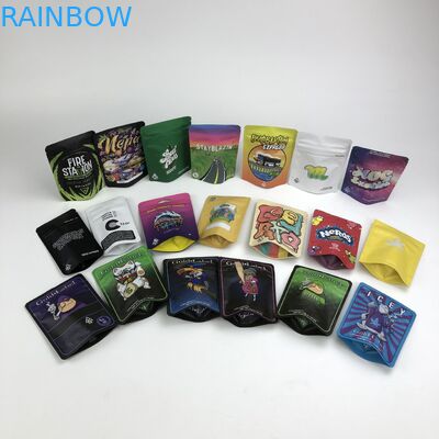 las galletas de la prueba del olor de 100micron VMPET empaquetan 3.5g 7g 14g Cannabies Mylar