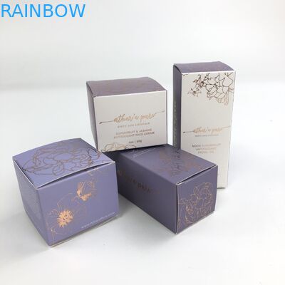 Cartulina blanca del grueso ULTRAVIOLETA brillante de encargo de Matt Film With 400g para la muestra cosmética Argan Oil Paper Box Packaging