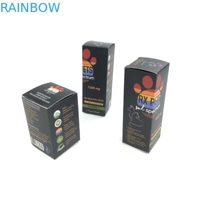 La película brillante de encargo con la cartulina blanca del grueso 400g para la medicina Spary embotella el empaquetado de la caja de papel de la joyería