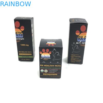 La película brillante de encargo con la cartulina blanca del grueso 400g para la medicina Spary embotella el empaquetado de la caja de papel de la joyería