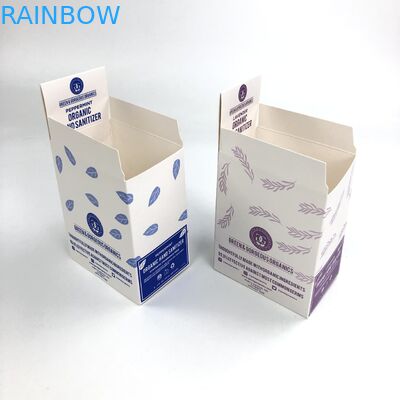 ULTRAVIOLETA de encargo de Matt Film grabada en relieve con la cartulina blanca del grueso de 400g 350g para las botellas de 30ml 60ml exhiben el empaquetado de la caja de papel