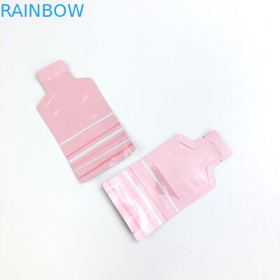 Ventana rosada de encargo del OEM Logo Size Resealable With Transparent para las nueces secas de la fruta que empaquetan la bolsa