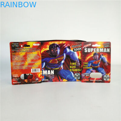 Tarjeta impresa de encargo de la ampolla que empaqueta la tarjeta de la pantera negra 3D para la cápsula con la caja